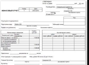 Авансовый отчет и подотчет